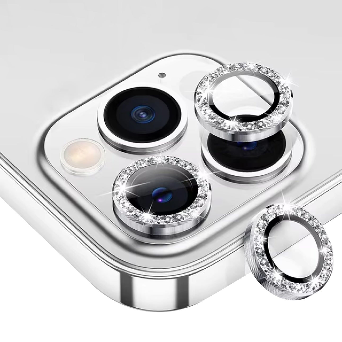 Camera Lens Protector Bling Silver