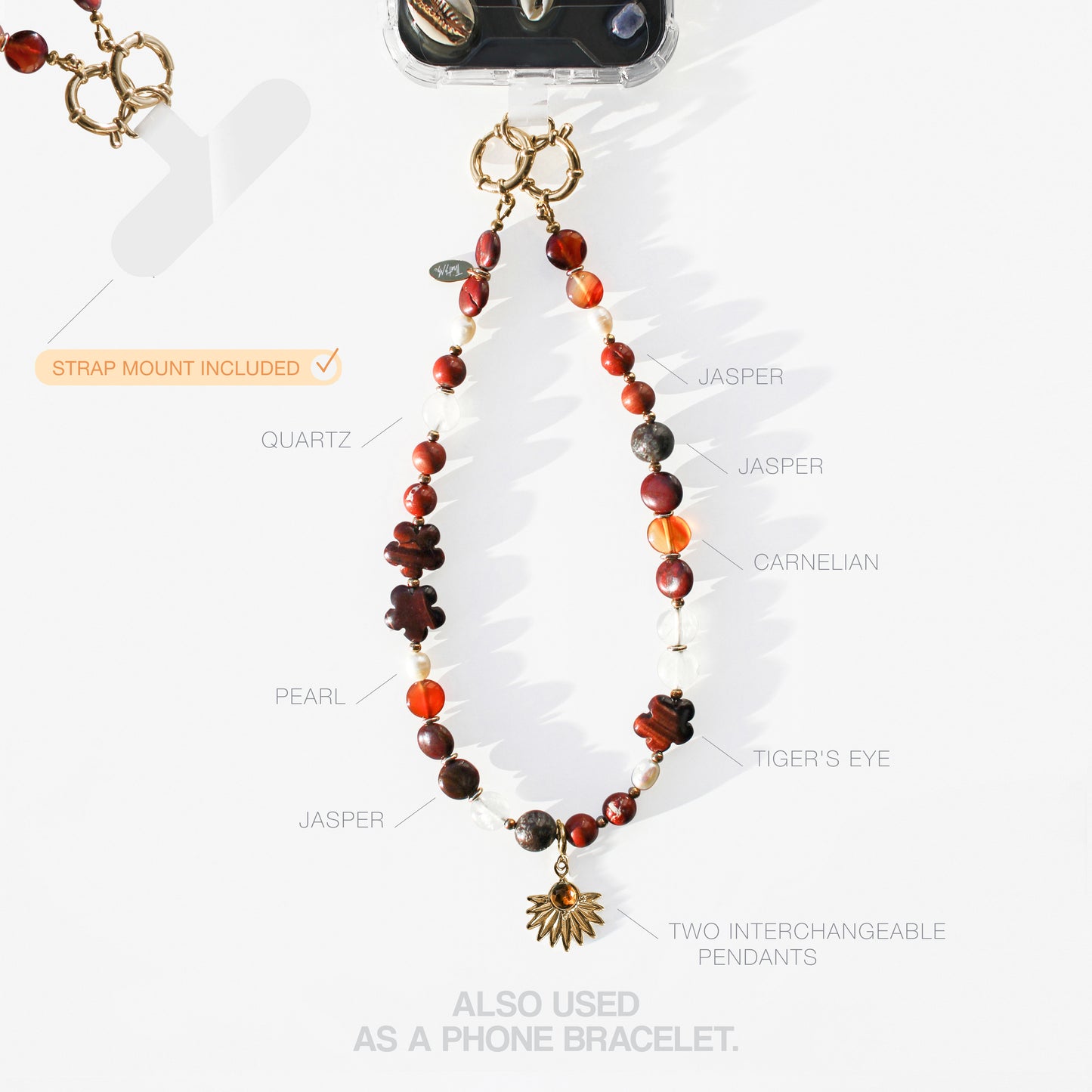 Necklace Multi-use accessory 3-in-1. Sol