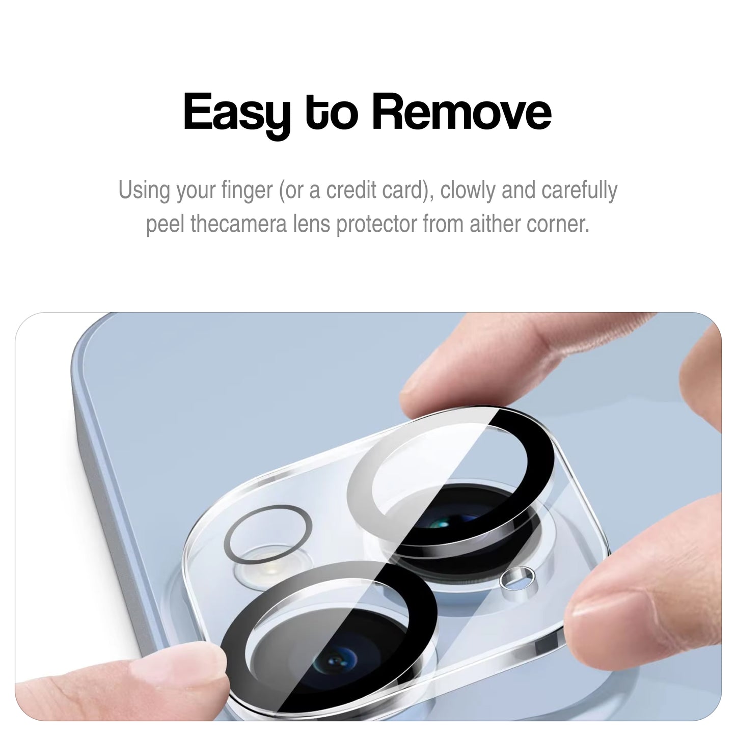 Tempered Glass Camera Lens Protector 9H Hardness, Anti-Scratch, Easy to Install