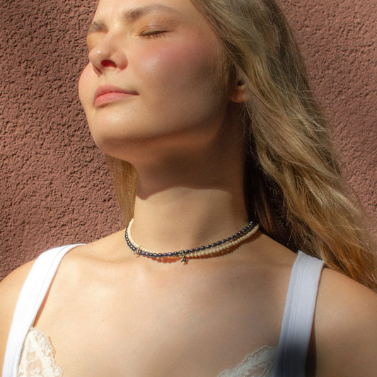 Beige Jasper Natural Stone Necklace with Personalized Charm