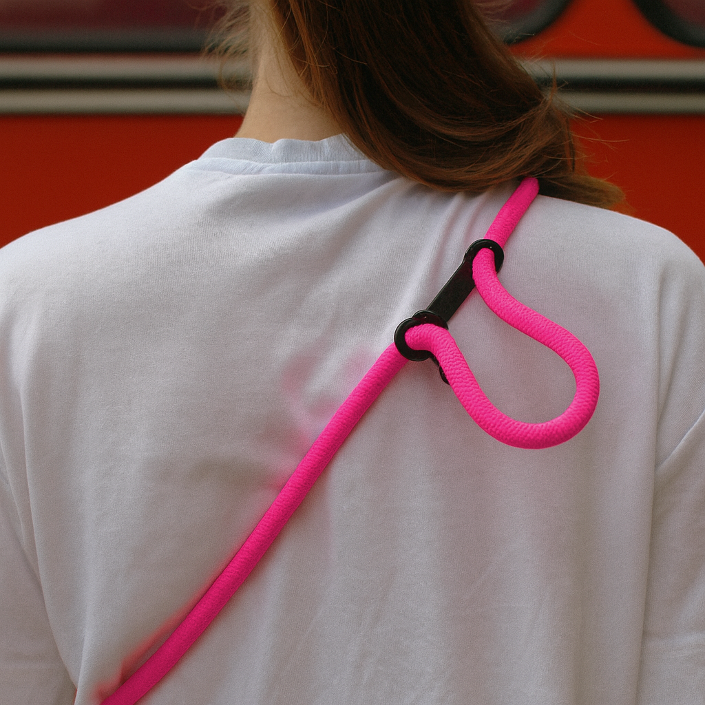 Cross-body Strap (10mm). Neon pink