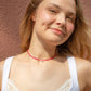 Hot Pink Quartz Natural Stone Necklace with Personalized Charm