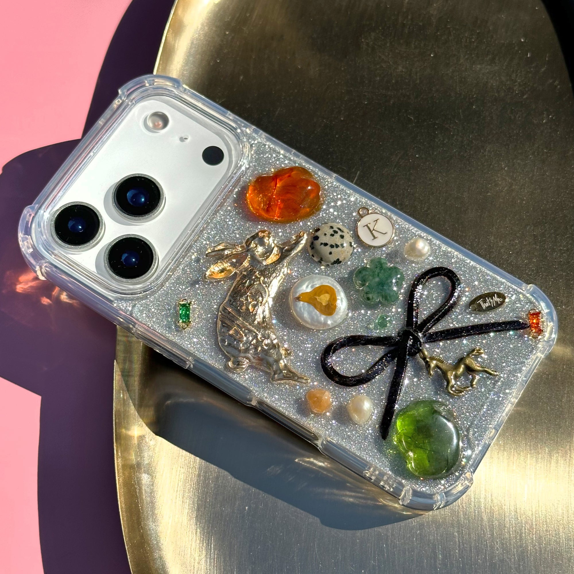 Sparkly 2 in 1 with Initial Letter