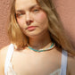 Multicolor Nephrite Natural Stone Necklace with Personalized Charm