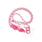 Cross-body strap featuring a braided section (8mm). Pink