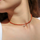 Red Jasper Natural Stone Necklace with Personalized Charm