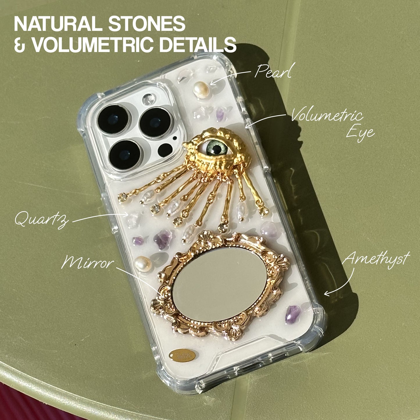 Golden eye with mirror