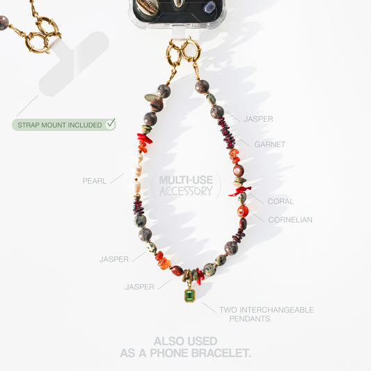 Necklace Multi-use accessory 3-in-1. Сorallium